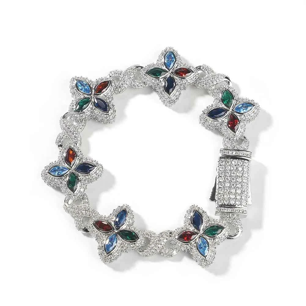 Iced Out Floral Bracelet
