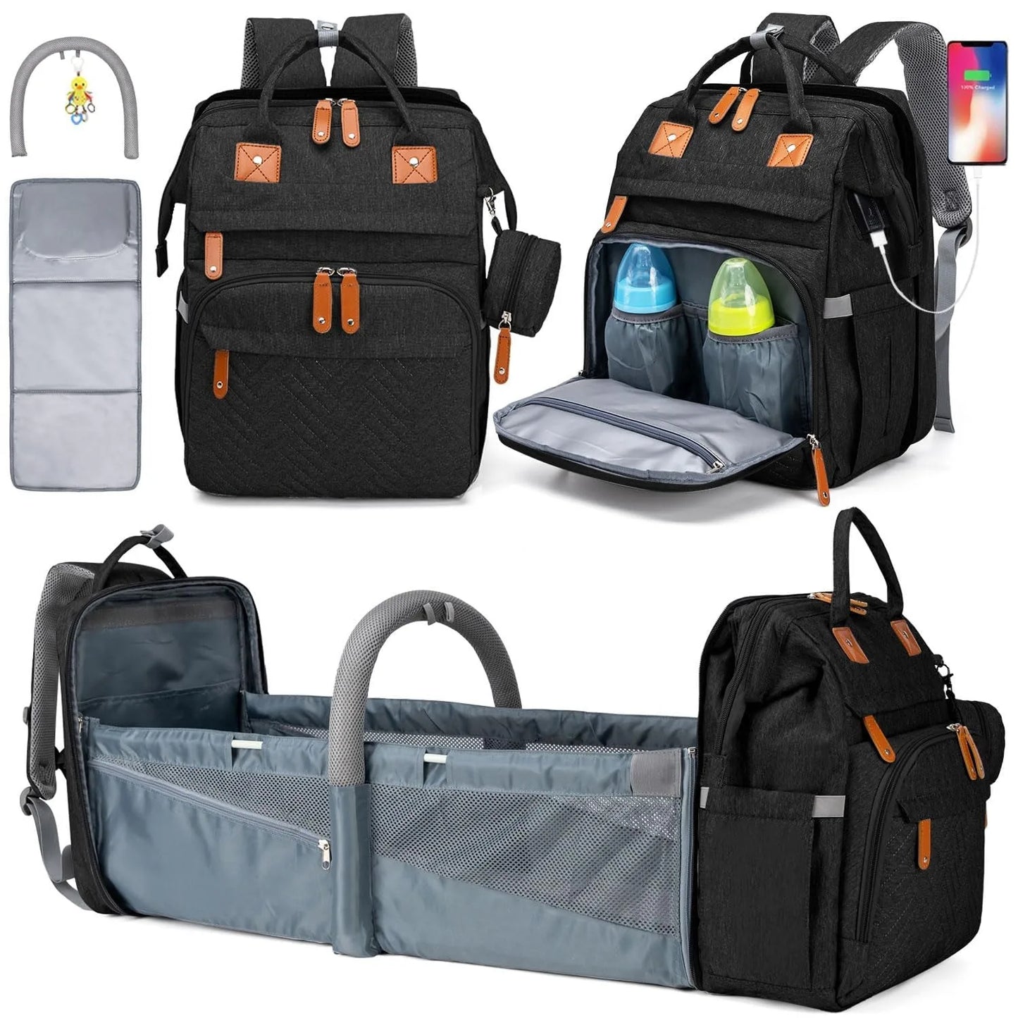 Changing Bag Backpack Baby Changing Backpacks with Large Capacity