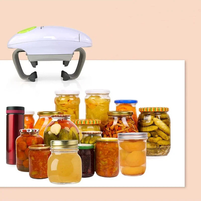 Electric Can Opener, Smooth Edge Automatic Jar Bottle Openers, Double Ear Can Opener.