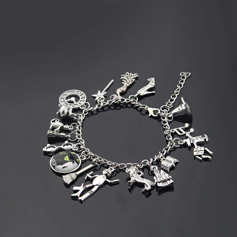 Fashion Wicked Charm Bracelet Wicked the Musical Bangle Jewelry Defy Gravity Elphaba Glinda Crystal Beads Bracelets 