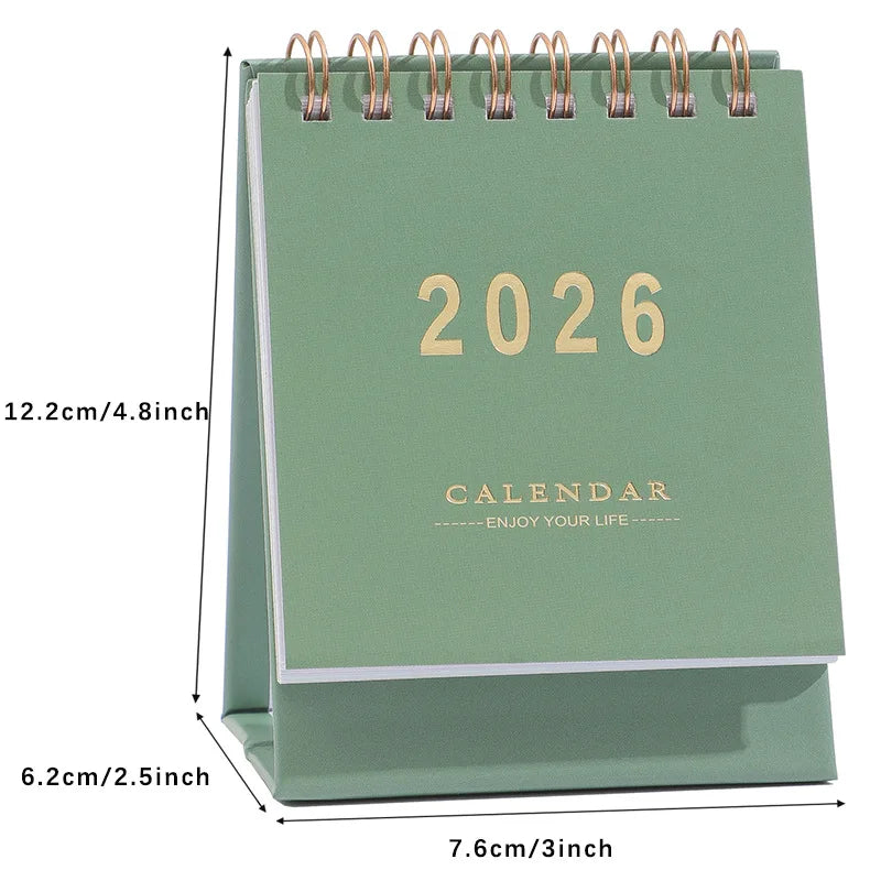 2026 Simple Calendar Small Desk Calendar Planner.