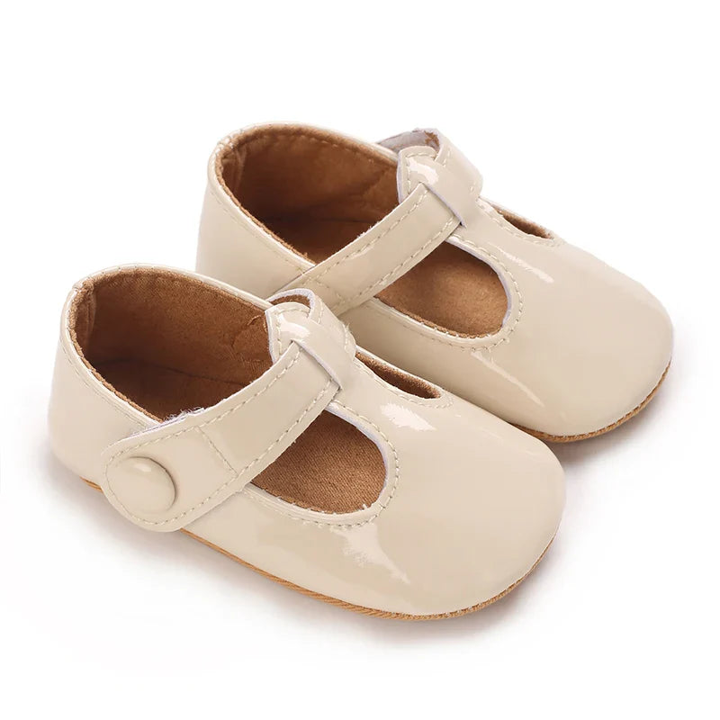 Mary Jane Flats Bow Crib Shoes Anti Slip Soft Rubber Sole Suitable For Children Infant Baby