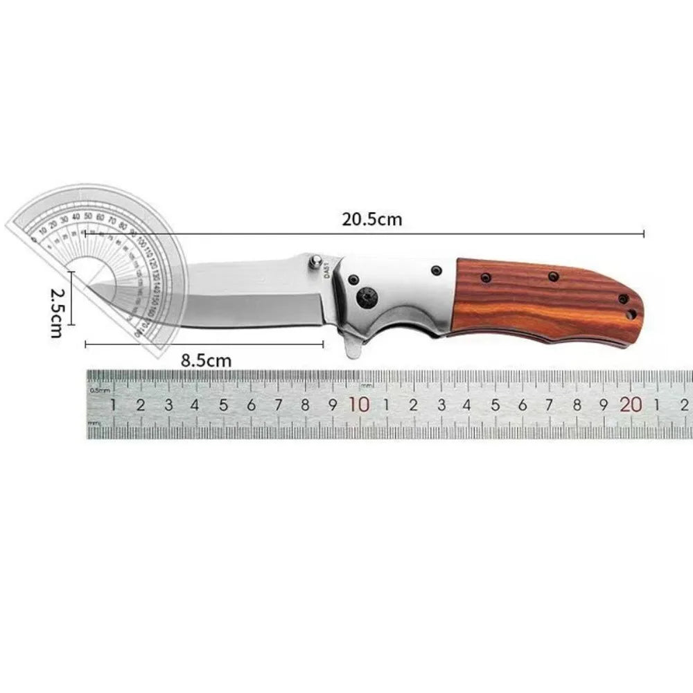 TOP Quality Folding Pocket Knife 420 Steel+walnut Wood Handle 5Cr13Mov Blade Portable Outdoor EDC Utility Knife