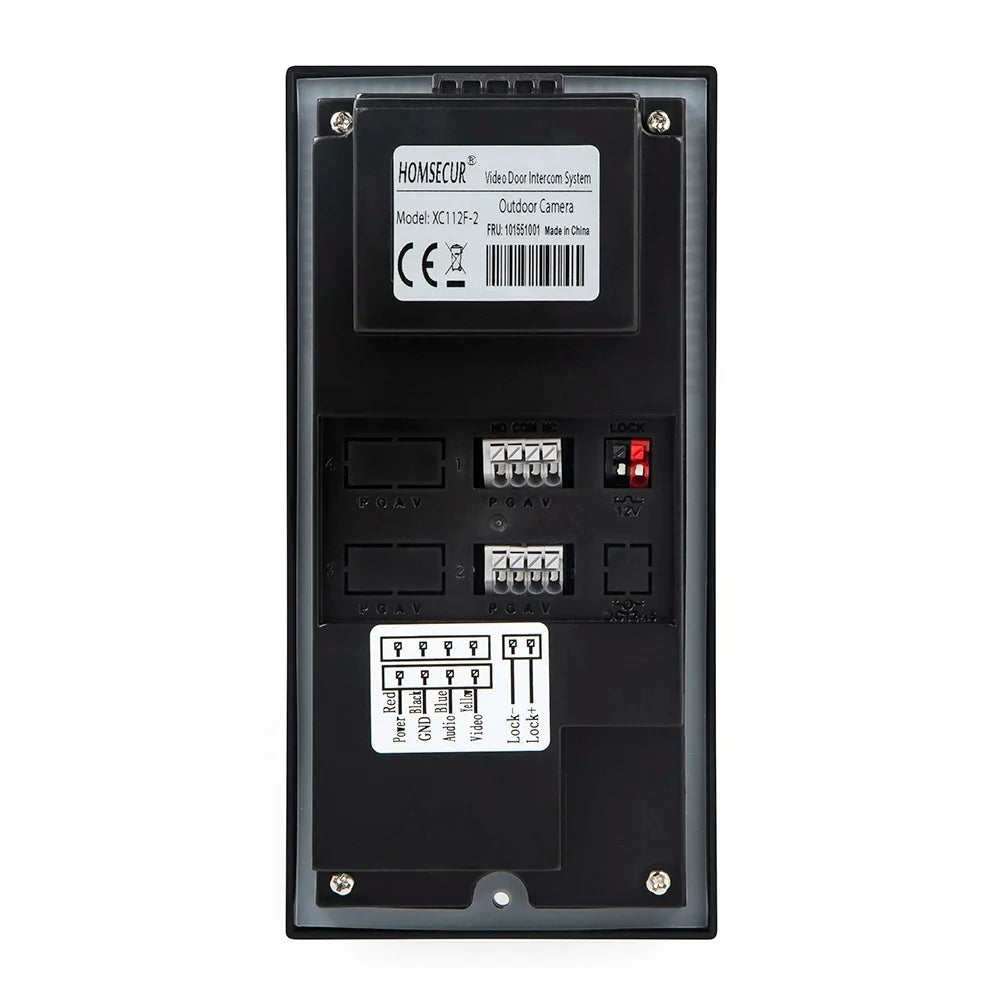 HOMSECUR 7" HD Video Door Phone Intercom Doorbell Auto Snapshot For 2 Families