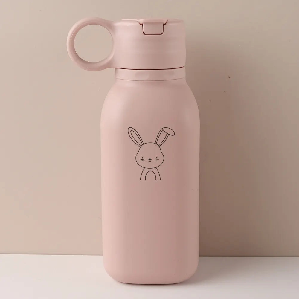 450ml Custom Name Silicone Straw Cup, Personalized Cartoon Pattern