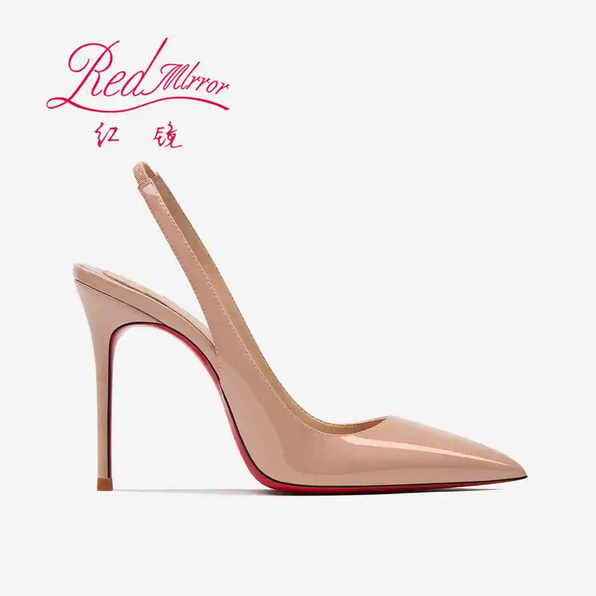 Heeled sandals Red Shiny Bottoms Naked color luxury Hollow 2026 New Elegant High Heels Sexy Slingbacks Ladies Shoes Women shoes