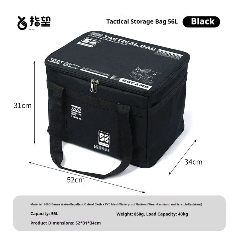 30l/42l/56l Insulated Waterproof Tactical Camping Bag Foldable Outdoor
