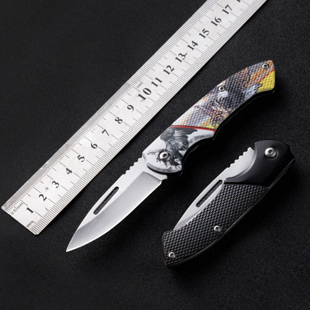 Folding Pocket Knife With Non Slip Handle High Hardness Stainless Steel Blade For Camping Hiking And Outdoor Daily Use