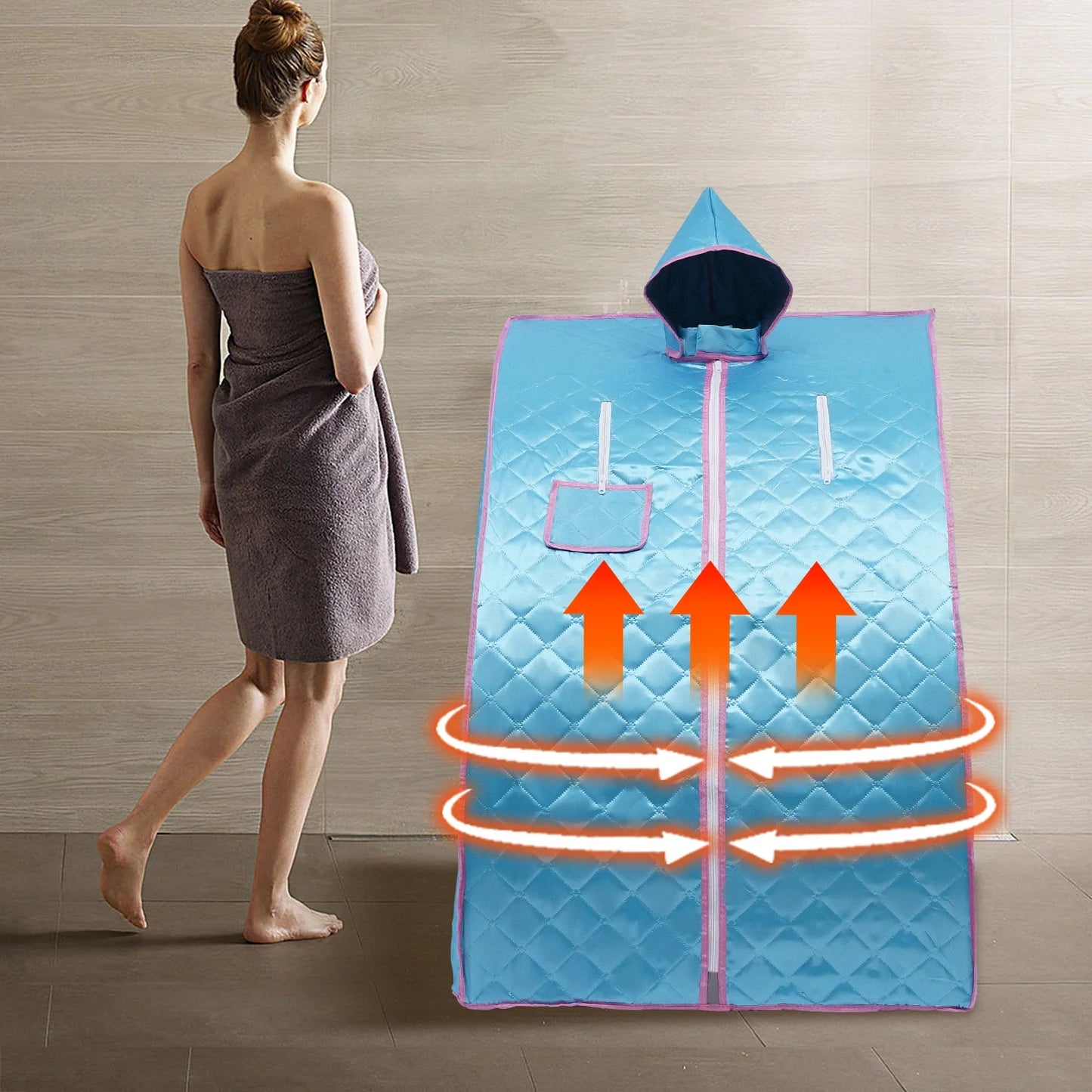 Lightweight Portable Personal Steam Sauna Spa for Relaxation at Home, 99 Minute Timer, 1000 Watt Steam Generator, Chair Included