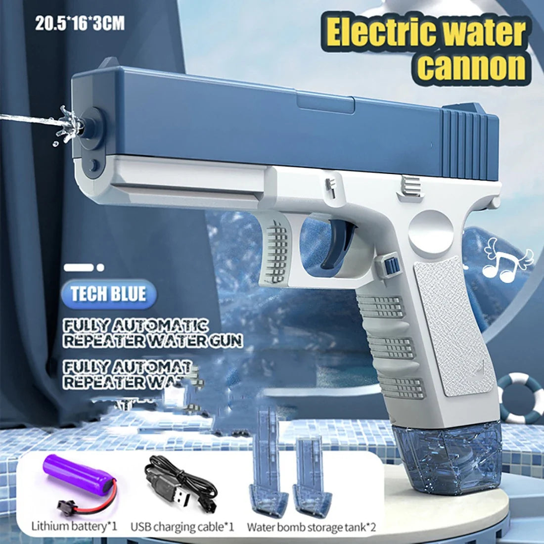 Electric Water Gun Water Spray Toys Bursts Children's High-pressure Strong Charging Energy Water Automatic Children's Toy Guns