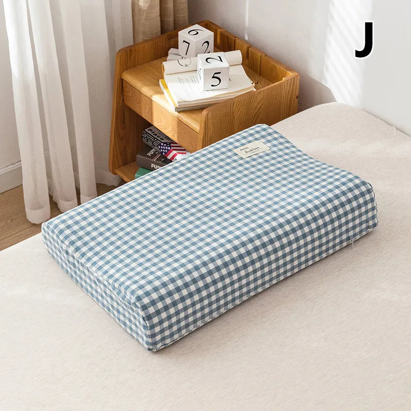 1PC Pillow Case Contour Memory Foam Rebound Latex Pillowcase Cotton Pillow Cover Zippered