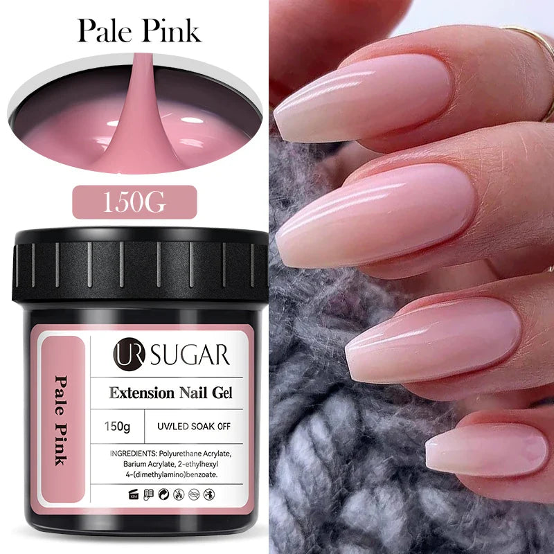UR SUGAR 150g Quick Extension Gel Pink Jelly Milky White Camouflage Finger French Hard Gel UV LED Gel Nail Art Design Manicure
