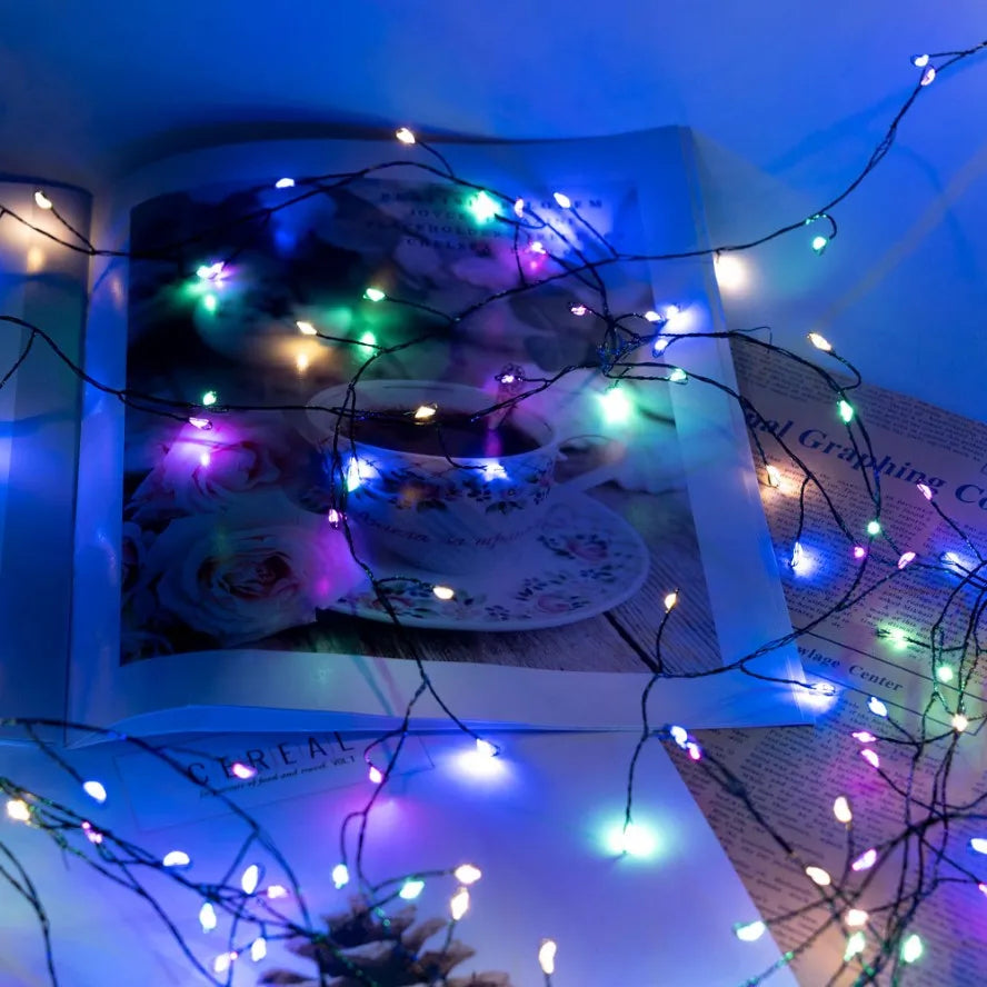 42M LED Fairy Light Copper wire Cluster String Lights Christmas Garland For Terrace Home New Year Christmas Tree Decor Lamps