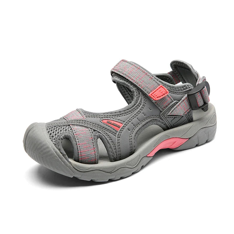 Summer Women's sandals sports flat bottomed beach shoes outdoor anti-skid soft bottomed river tracing shoes Baotou sandals