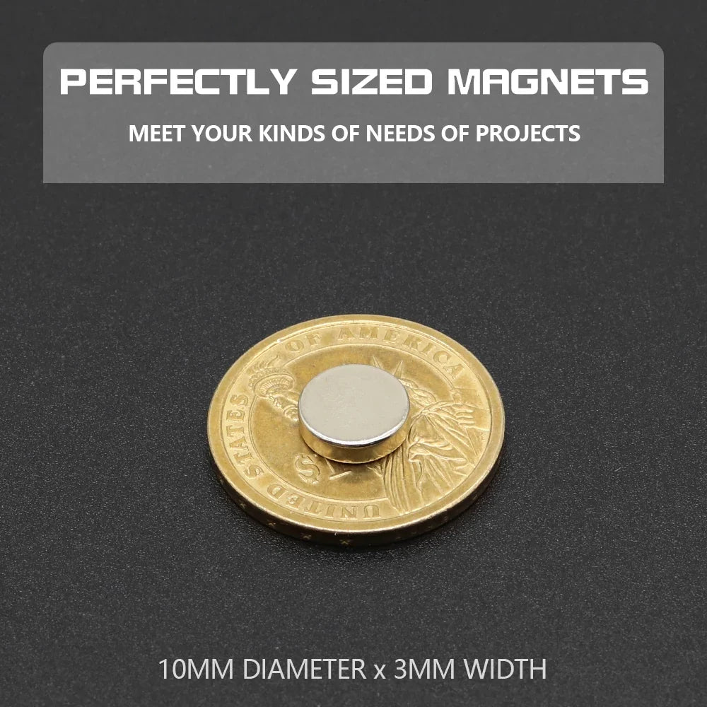 Super Powerful round Neodymium Magnet NdFeB N35 Strong Permanent Magnetic Imans for Refrigerator Various Sizes 2x2/4x2/5x1/6x2/8