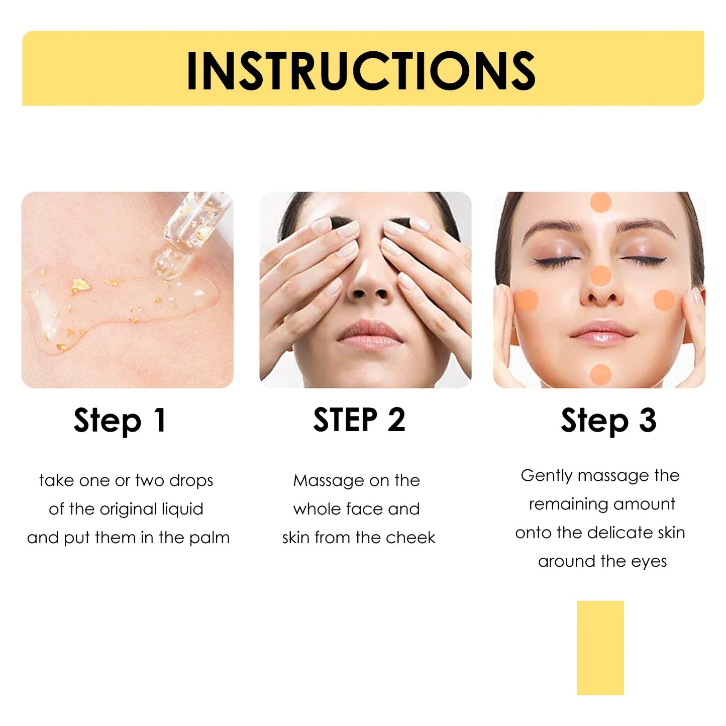 30ml 24K gold hyaluronic acid essence Lift, tighten, reduce redness, restore skin radiance, prevent skin dryness, moisturize