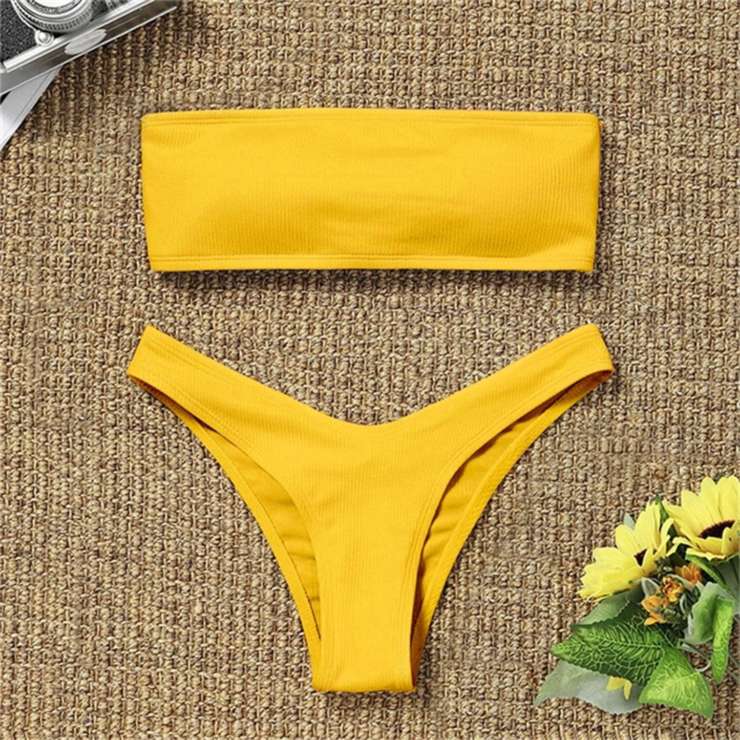 Women'S Bikini High Waisted Tummy Control Two Piece Swimsuit Plus Size Comfortable Swimwear Brazilian Bathing Suit купальник