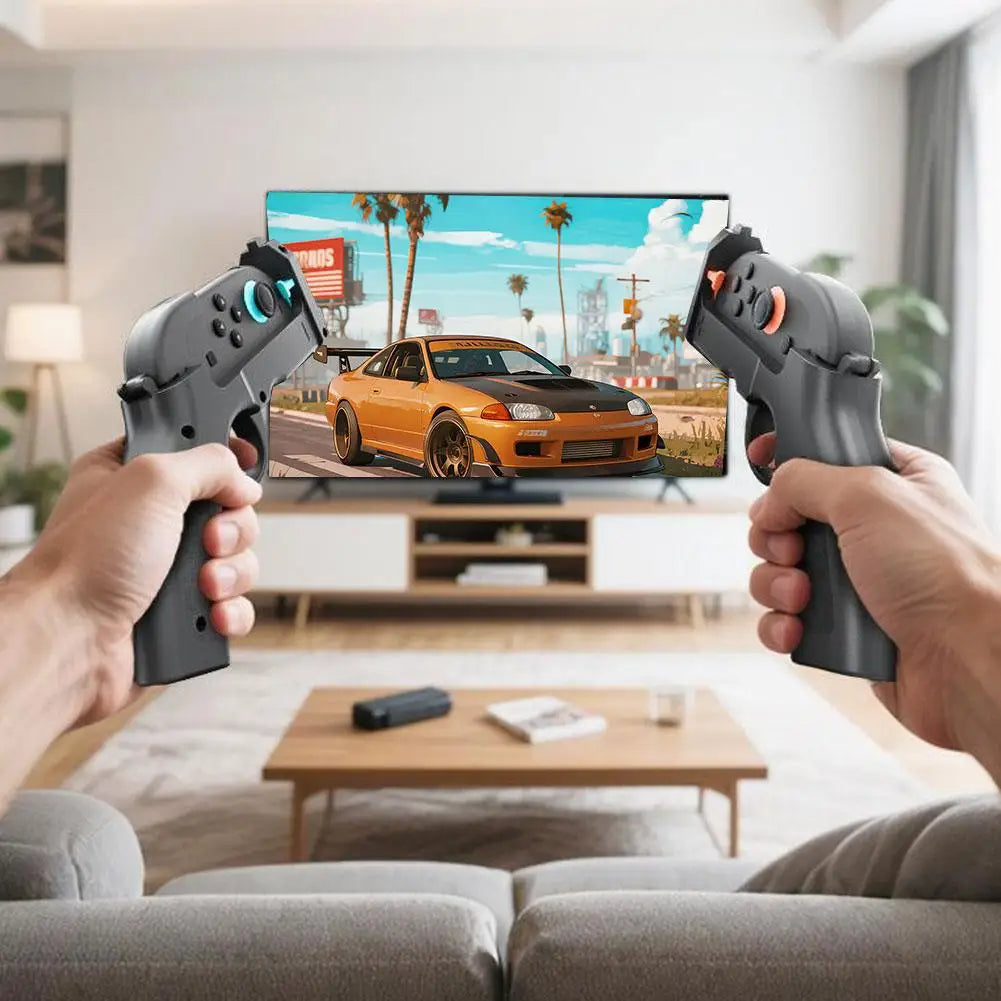 1Pair Shooting Game Gun For Switch 2 Left and Right Controller Shooting Gunstock Hand Grip For NS2 Gaming Accessories