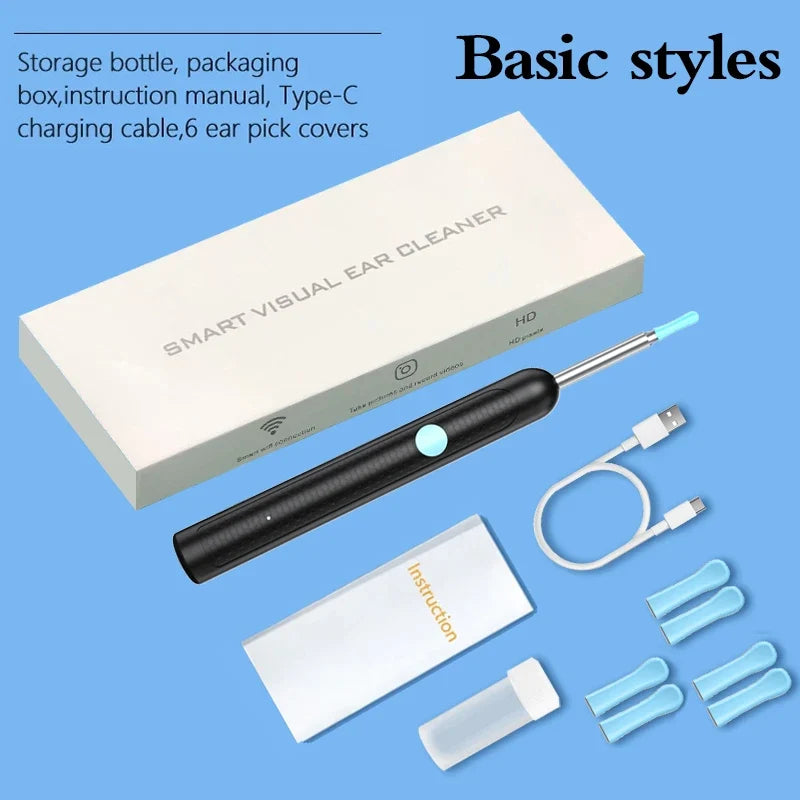 Multifunctional Ear Cleaner Camera 360°Adjustable Endoscope Ear Pick. USB-C Charging Ear Cleaner Family Ear Care Kit for Family