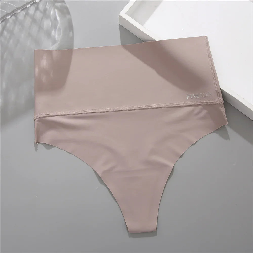 Bodyshaper High Waist Seamless Thong Women Panties Underwear Anti-bacteria G-String Female Intimates Lingerie Shapewear Panties