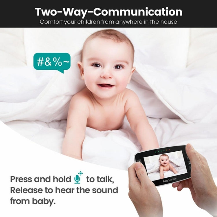 SM43A 4.3inch Color Display Night Vision Smart Zoom Baby Monitor Camera(UK Plug)
