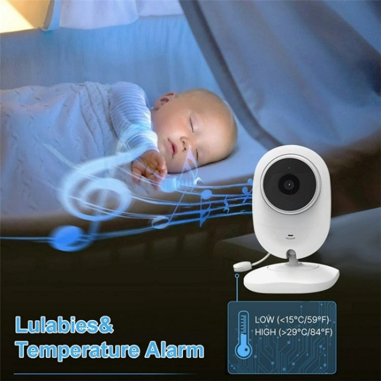 Temperature Detection 2 Way Voice Baby Security Video Camera 2.8-inch LCD Baby Monitor(UK Plug)