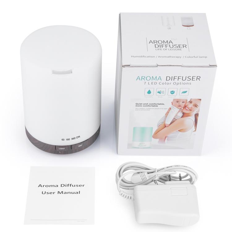 300ml Essential Oil Diffuser Ultrasonic Aroma Humidifier for Bedroom, 7 Color LED Lights, UK Plug, EU Plug, US Plug