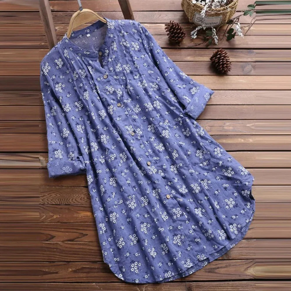 Cotton Linen Blouse Women's Tops 2023 Summer T -shirt Tee Elegant Ladies Casual Baggy Tunic Pullover Shirt Female Clothing