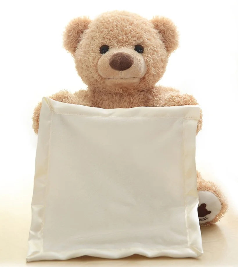 Play Hide Seek Bear Plush Lovely Stuffed Toy Electric Bear Plush Toy Peekaboo Bears Accompany Gifts Toy