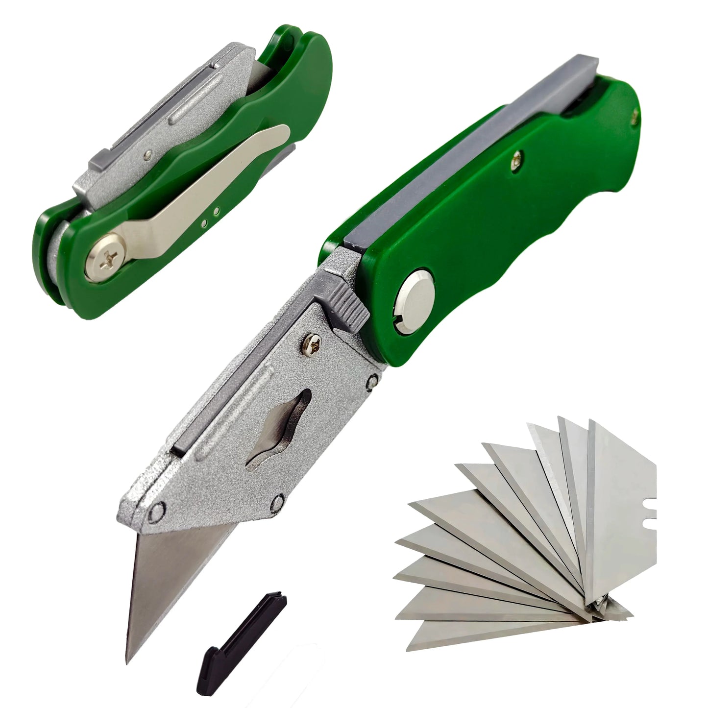 Folding Art Knife - 10 blades, box opener, office supplies, wallpaper knife, multi-functional folding knife,Utility knife