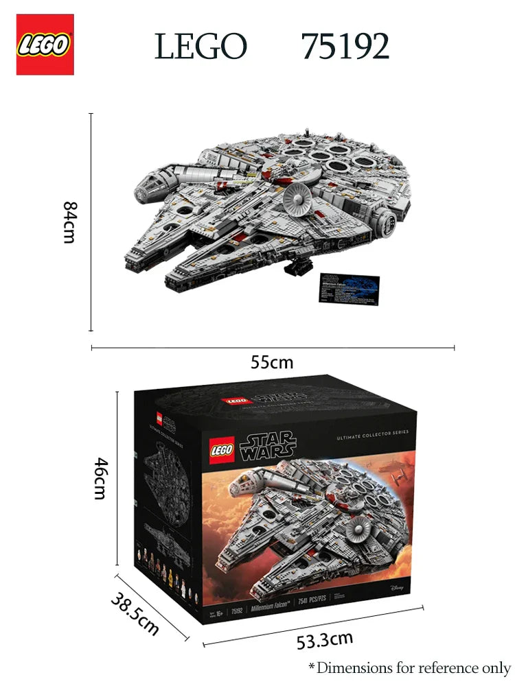LEGO 75192 Star Wars Ultimate Millennium Falcon Expert Architecture Kit and Starship Model (Adult Version)Puzzle Building Blocks
