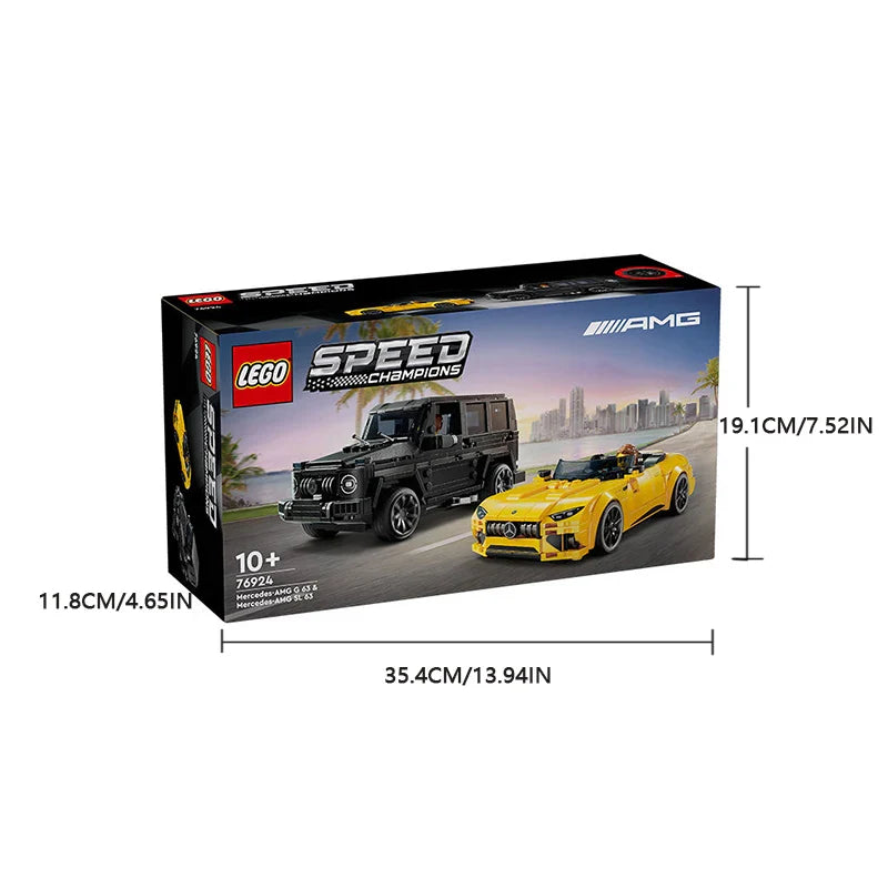 76924 LEGO Speed Champions Mercedes-AMG G 63 & Mercedes-AMG SL 63 F1 Toy Car, Convertible Toy Car Gift for Boys and Girls