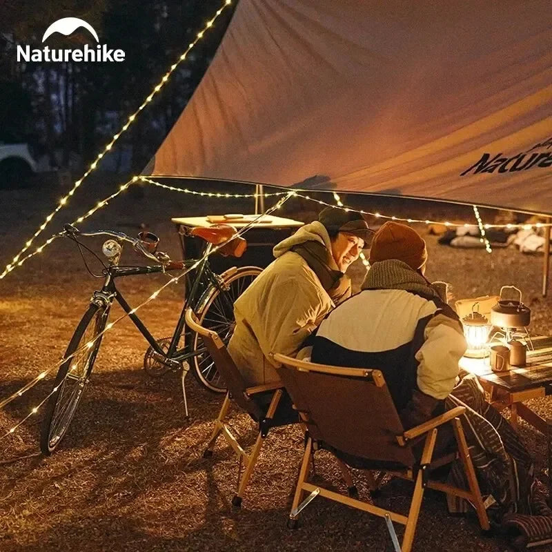 Naturehike Camping Tent LED Lamp Waterproof Outdoor Atmosphere Light Portable Decorative Light Battery Solar Energy Party Light