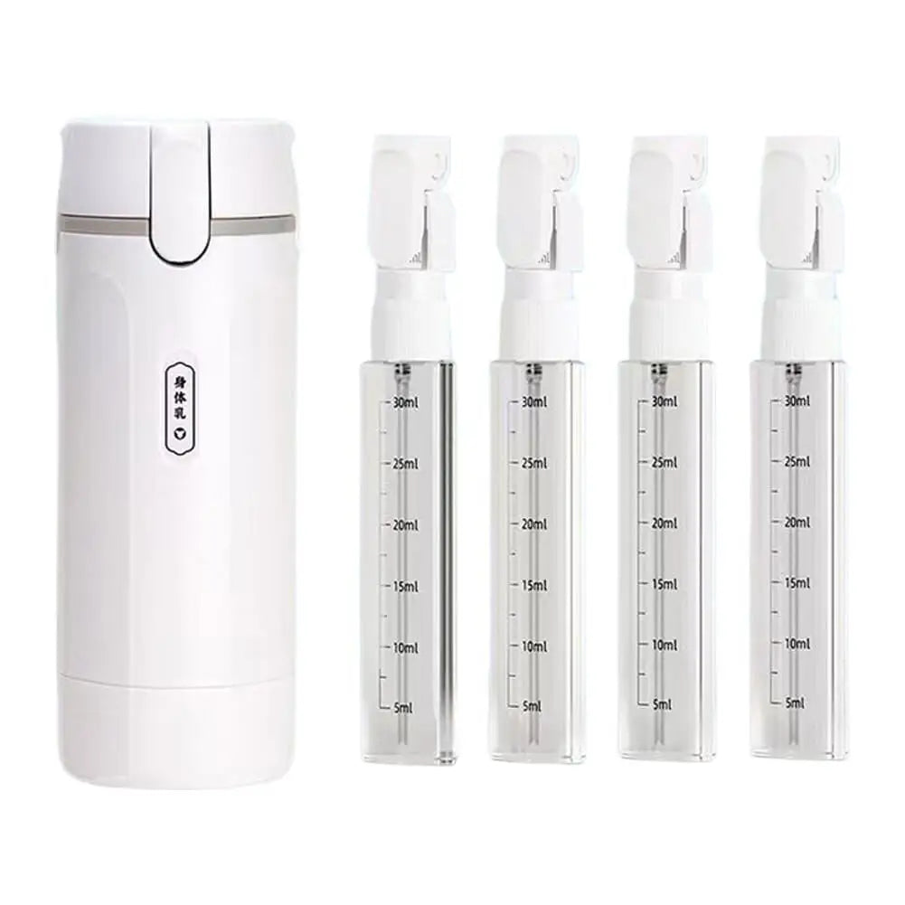 Portable 4 In 1 Travel Dispenser Leak Proof Refillable Bottles Toiletry Container for Shampoo Conditioner Body Wash Lotion