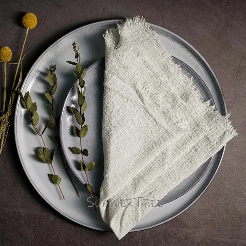 Large Napkins Cotton Gauze 41cm Napkin Muslin Tea Towels Dinner Retro Cheesecloth Wedding Party Rustic Table Decoration 16inch