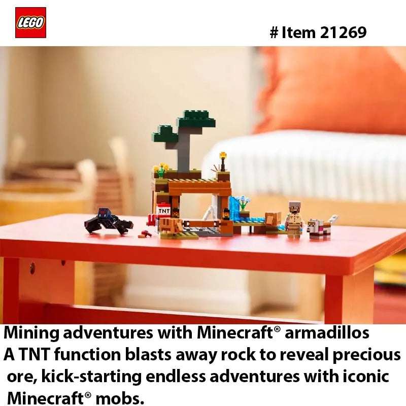 LEGO 21269 Minecraft The Armadillo Mine Expedition Toy Figures and Playset - Building Minecraft Toy for Kids, Boys and Girls