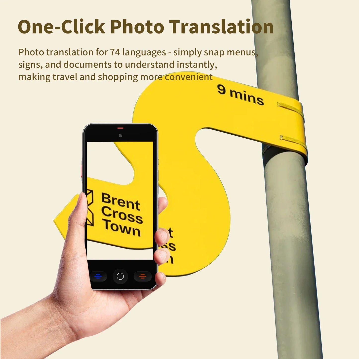 Language Translator Device with 148 Languages Voice Portable Ai Translating Offline Translation Support Voice Video Recording