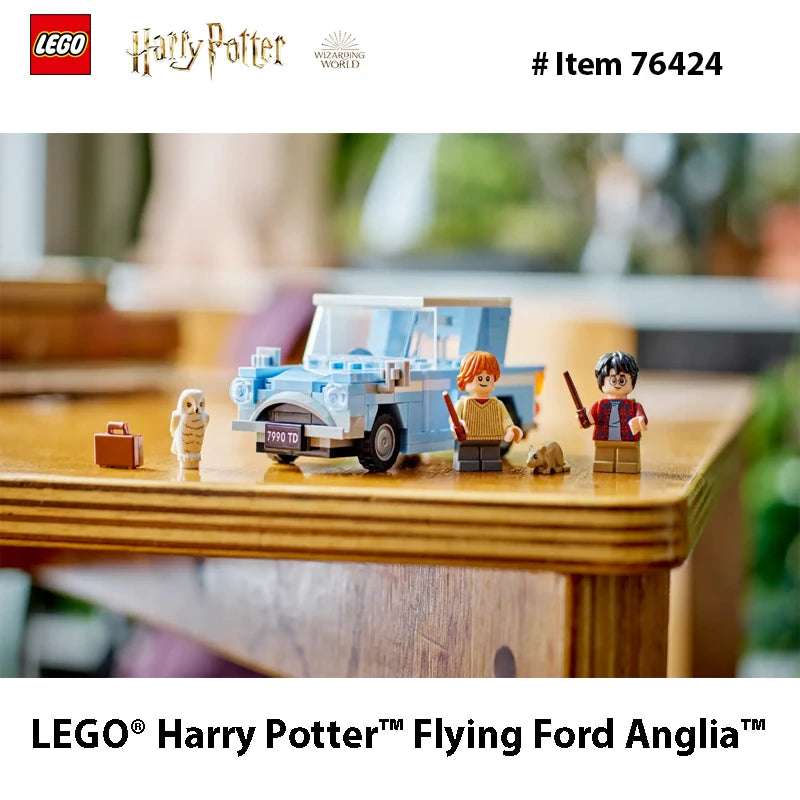 LEGO 76424 Harry Potter Flying Ford Anglia, Buildable Car Toy with 2 Minifigures Harry Potter Car, Gift Boys and Girls Ages 7