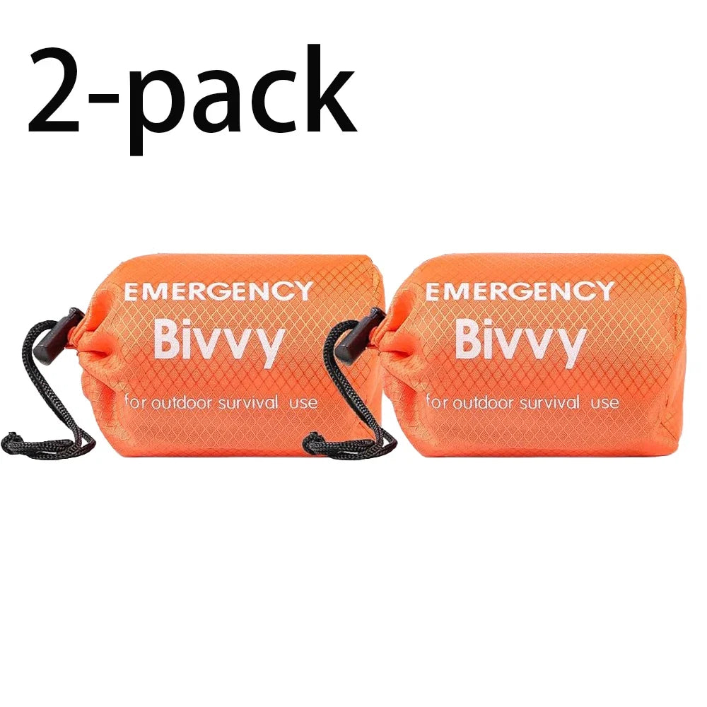 Emergency Sleeping Bag Survival Blanket Thermal Mylar Bivy Sack Lightweight Waterproof Portable Shelter For Camping Hiking