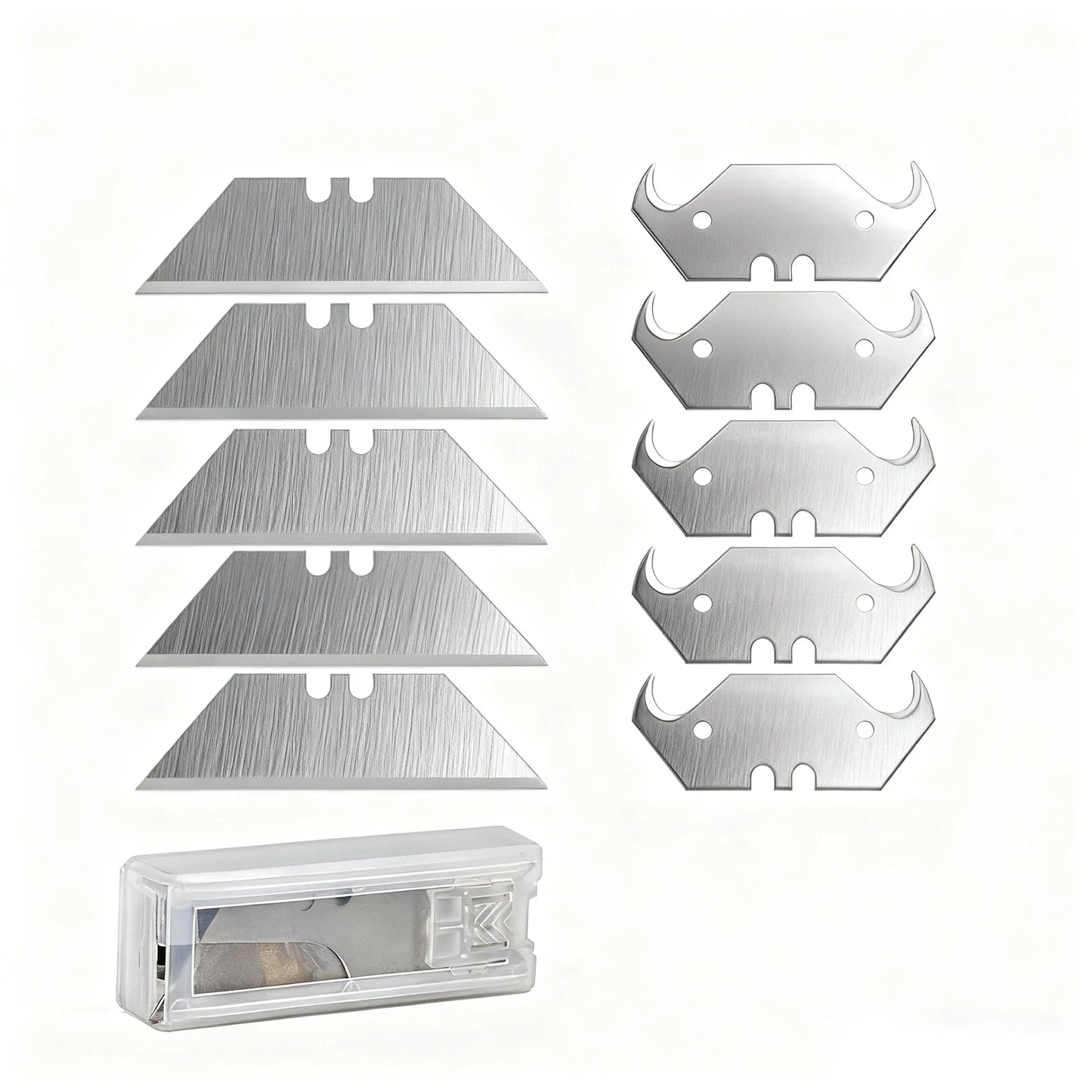 This folding utility knife is equipped with 13 blades, is compact and lightweight, and can be quickly replaced. It is very suita
