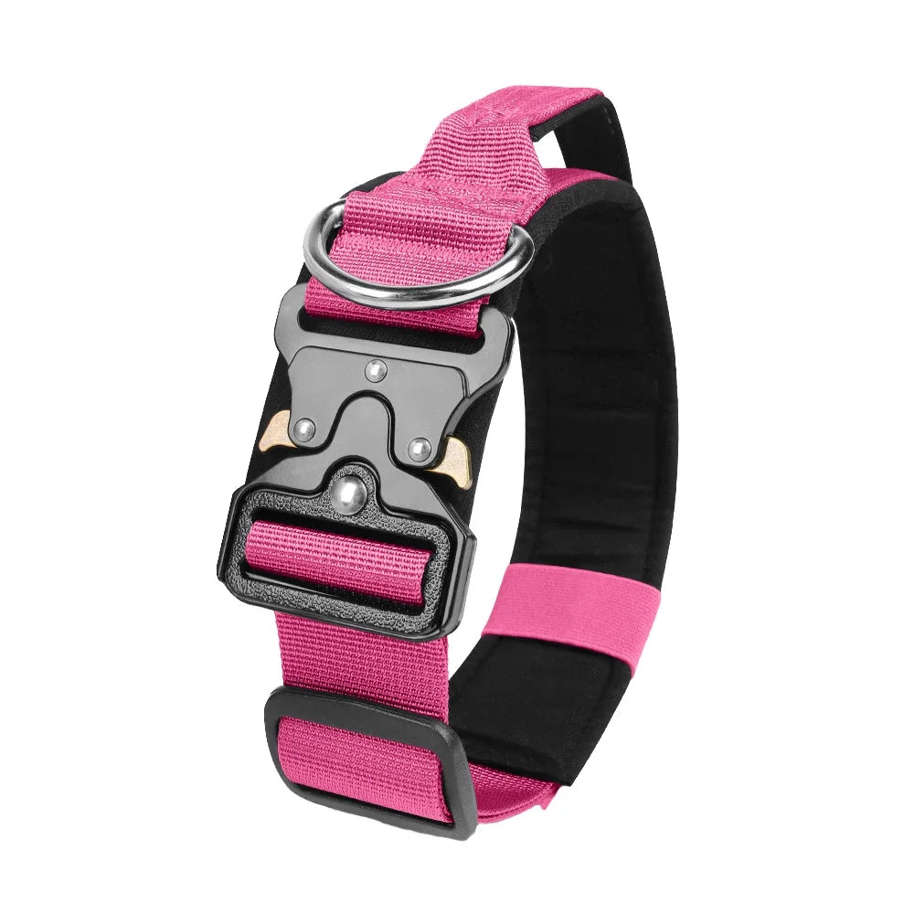 Tactical Dogs Collars with Handle Heavy Duty Military Dog Collar for Medium Large Dogs Collar with Quick Release Pets Collar