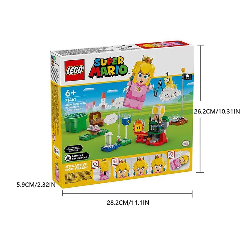 71441 LEGO Adventures with Interactive LEGO Peach ,Super Mario Playset for Kids, Yellow Toad Figure