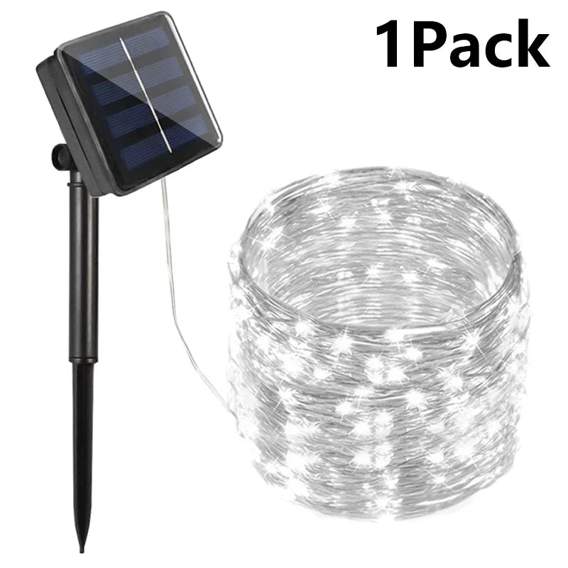 300 LED Solar Light Outdoor Lamp String Lights For Holiday Christmas Party Waterproof Fairy Lights Garden Garland Copper