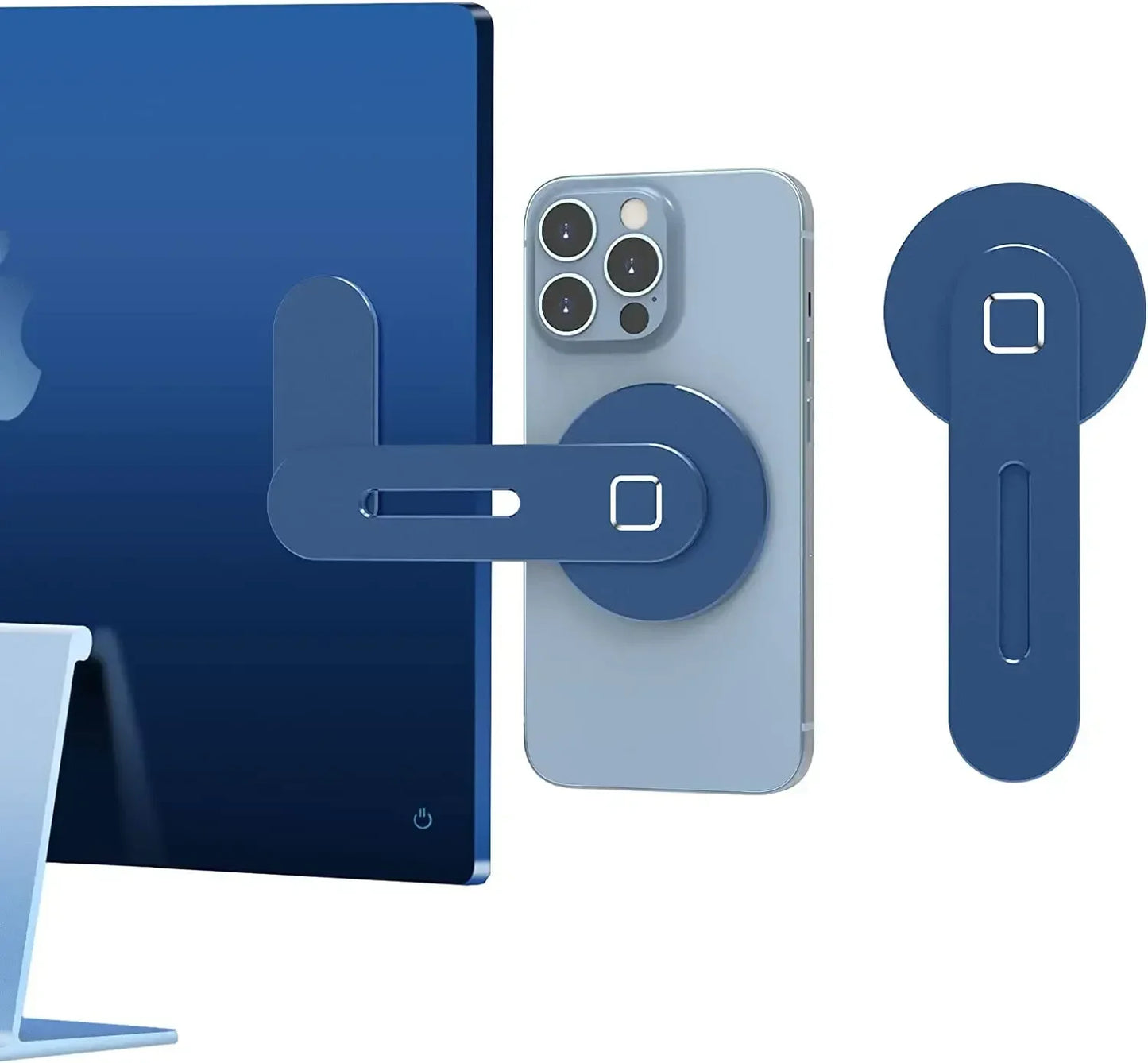2025 Magnetic Laptop Phone Holder, Computer Monitor Side Cell Phone. For iPhone 14 13 12 Series