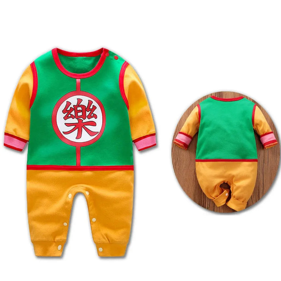 Baby Anime Clothes Vegeta Rompers Newborn Kuririn Roshi Training