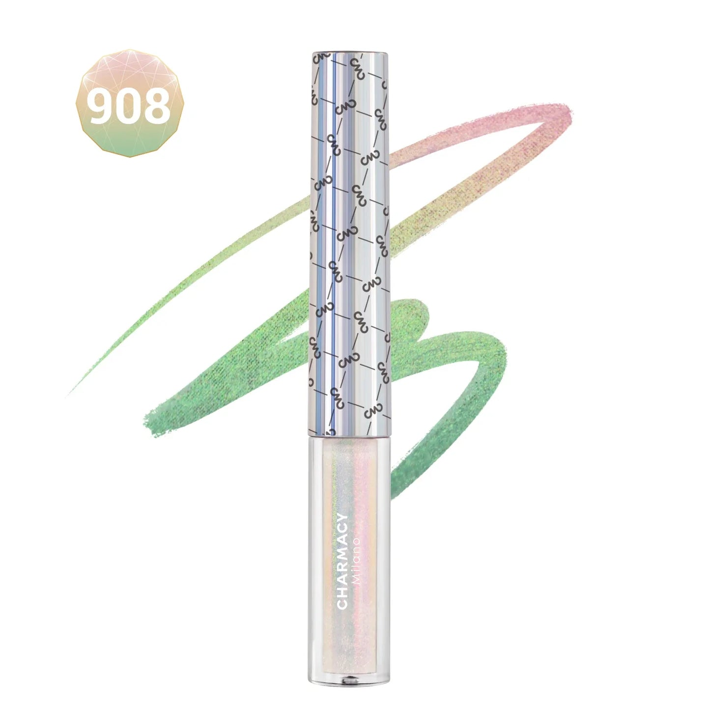 CHARMACY Duochrome Glitter Liquid Eyeliner Waterproof Long-lasting Ultra-Fine Tip Smudge-proof Eye Liner Makeup for Women