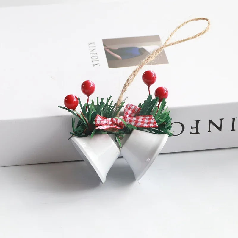 1pc Christmas Bells Christmas Tree Jingle Bells Hanging Pendant Xmas New Year 2024 Ornament Christmas Decoration