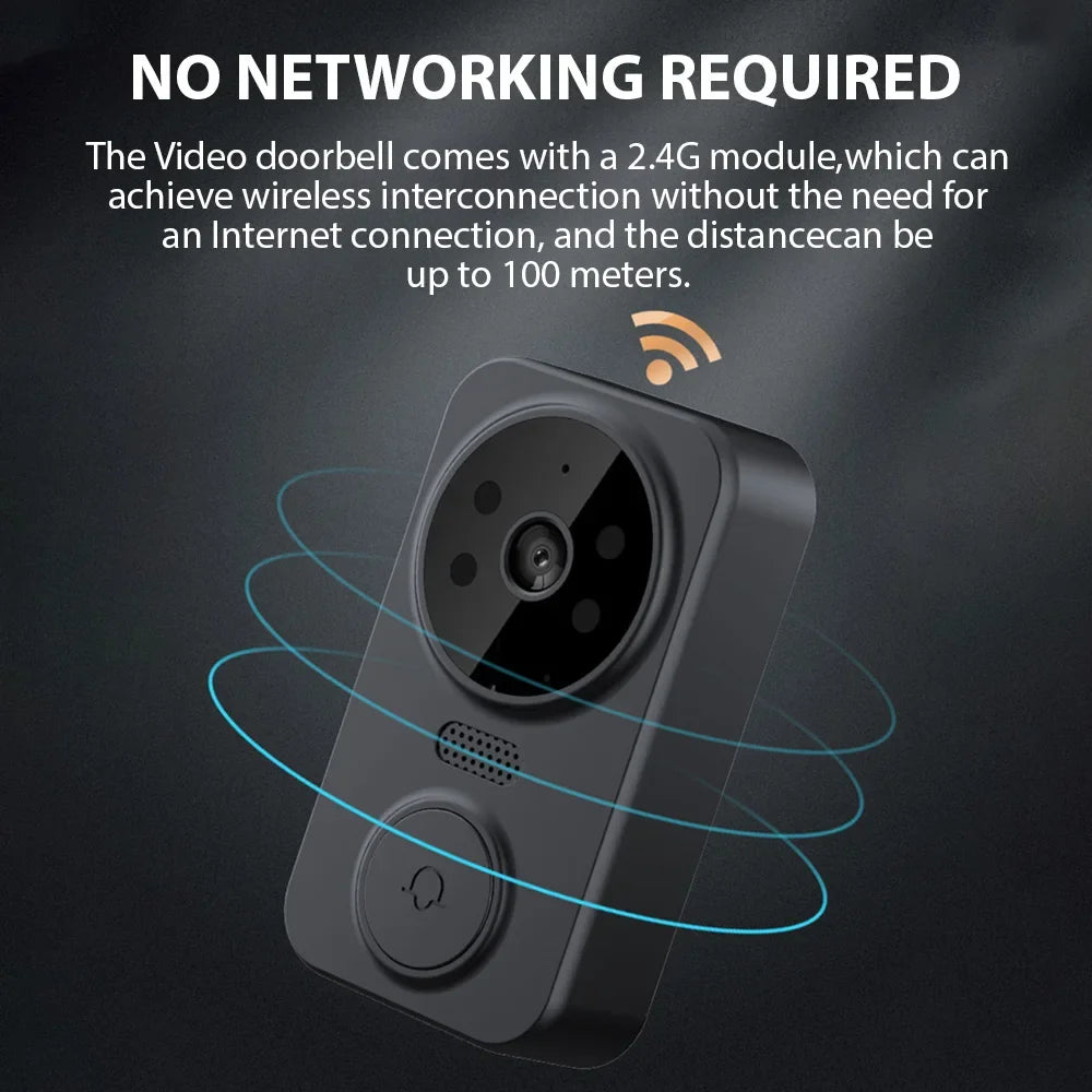 4.3'' IPS Screen 2.4G Wireless Visual Intercom Doorbell with Screen Smart High-definition Video Monitoring Two-Way Intercom