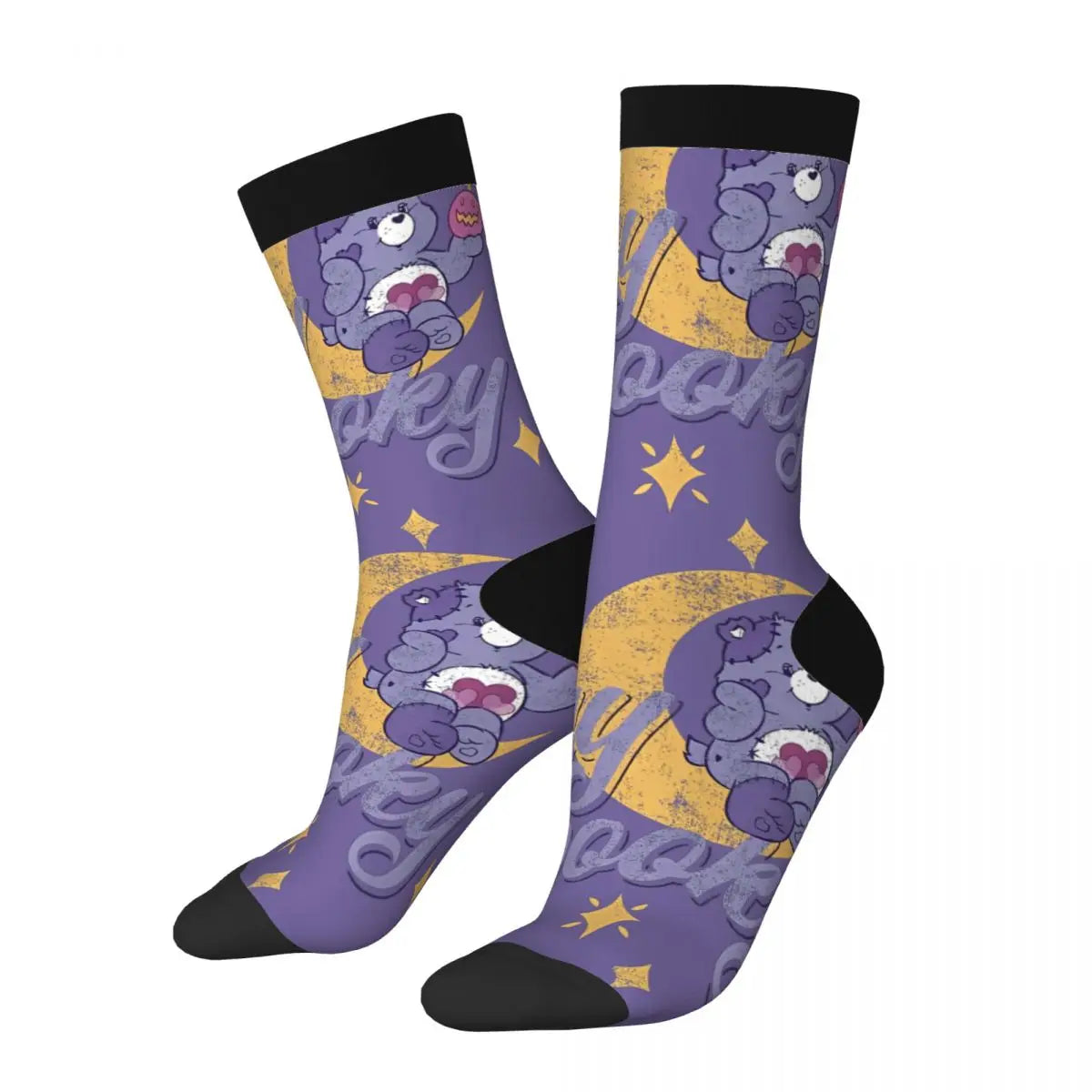 Autumn Winter Funny Unisex Care Bears Fall Halloween Harmony Bear Stay Spooky Socks Sweat Absorbing Soccer Socks