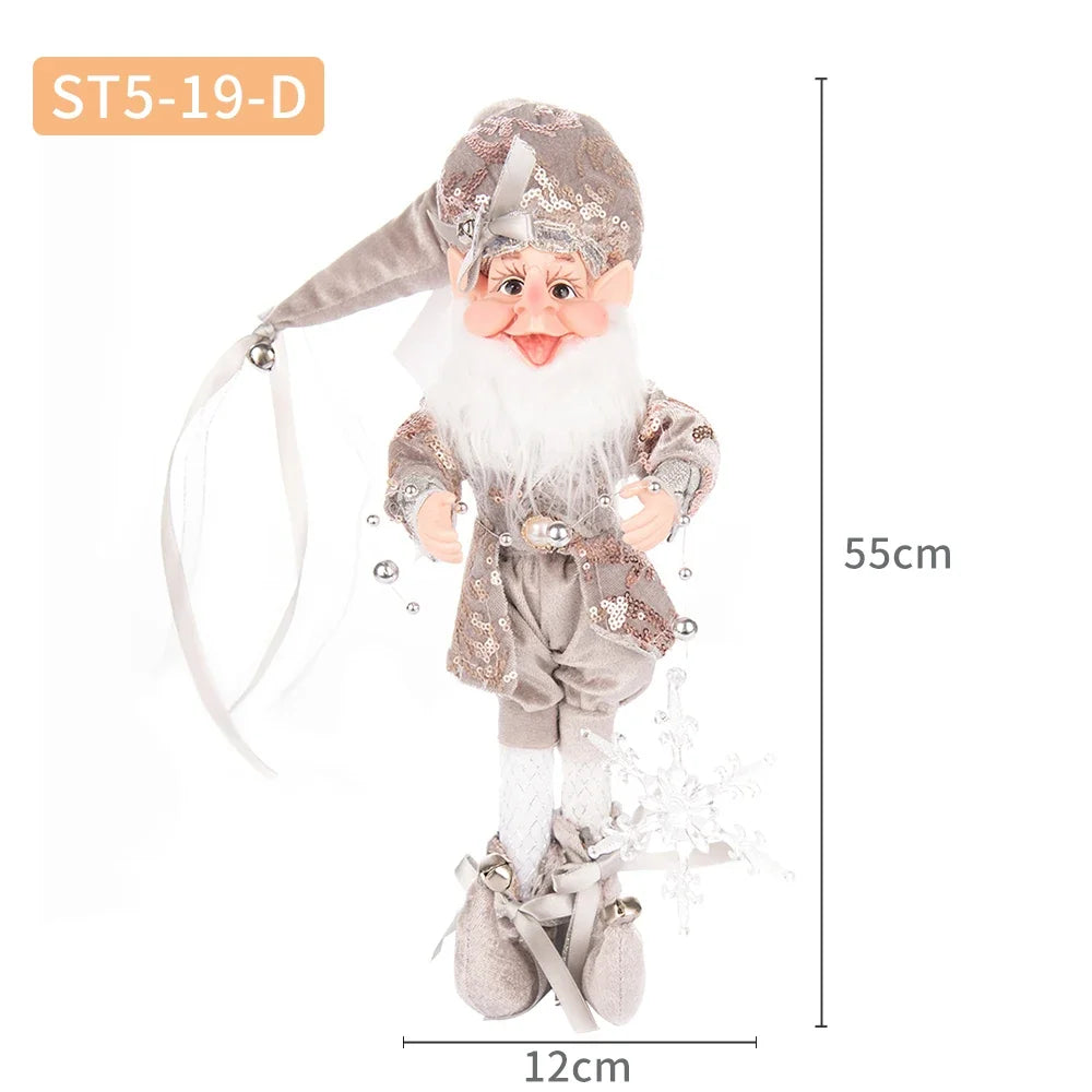 2024 New Christmas Elf Plush Toy Home Decor Couple Elves Holiday Dolls Toy New Year Gift Kids Room Decoration Navidad Natal Xmas